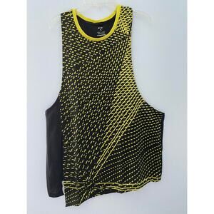 Womens Oakley Ohydrolix Tank Top Black/Yellow Size L Pre Owned